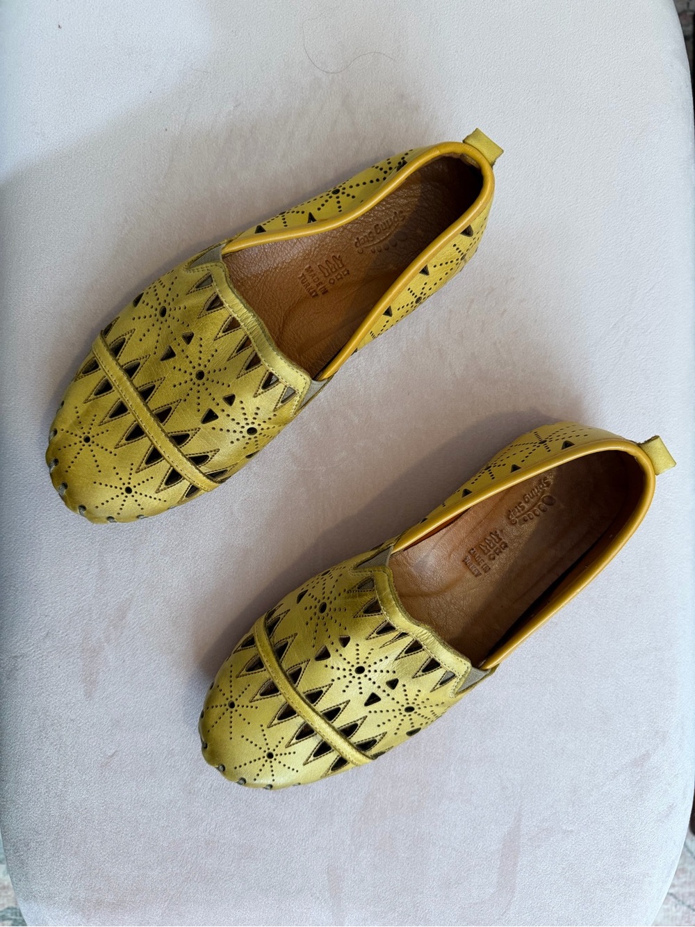 Spring Step Yellow Fusaro Leather Loafer Shoe